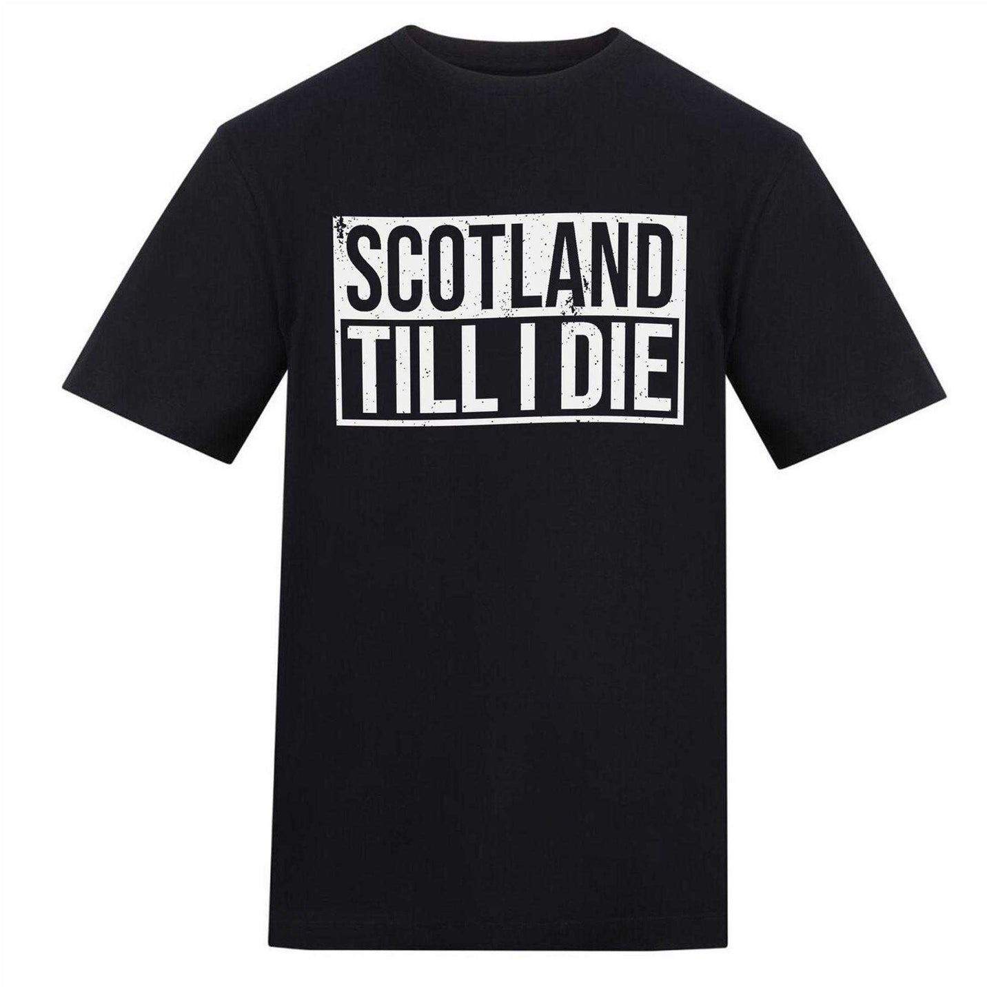 Black - Front - AWD Mens Scotland Till I Die T-Shirt