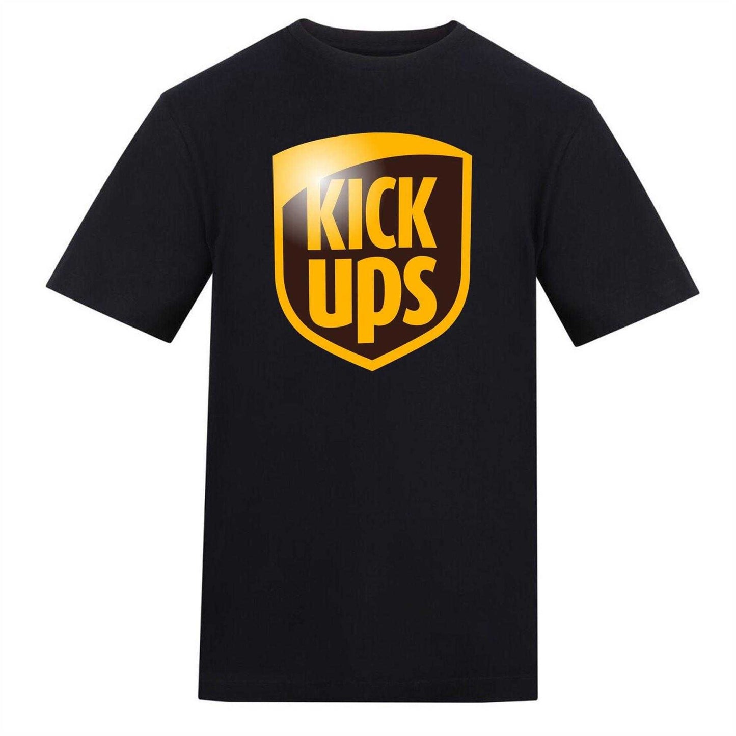Black - Front - AWD Mens Kick Ups T-Shirt