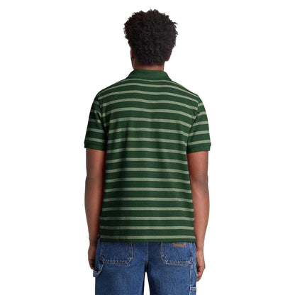 Green - Back - Timberland Mens Stripe Short-Sleeved Polo Shirt