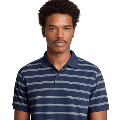 Oceana - Side - Timberland Mens Stripe Short-Sleeved Polo Shirt