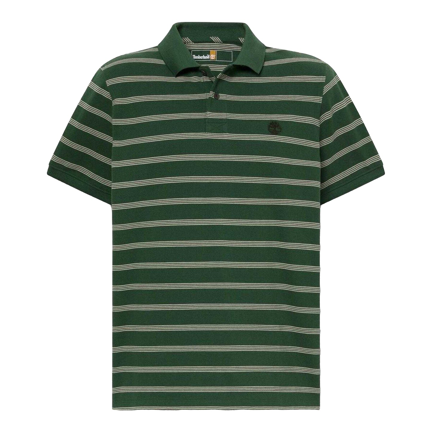 Green - Front - Timberland Mens Stripe Short-Sleeved Polo Shirt