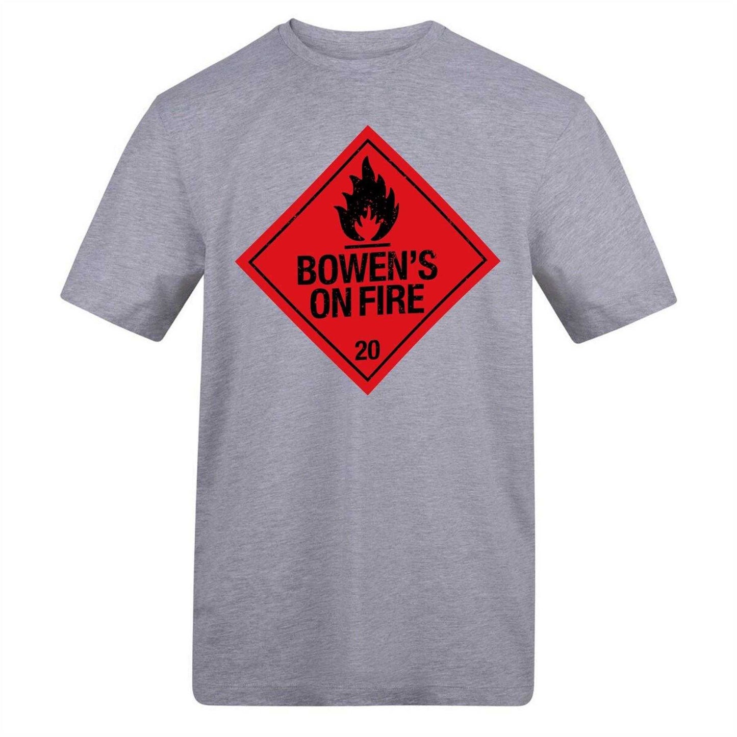 Grey - Front - AWD Mens Bowen´s On Fire T-Shirt