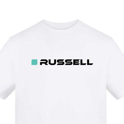 White - Side - AWD Unisex Adult Russell Mercedes F1 T-Shirt