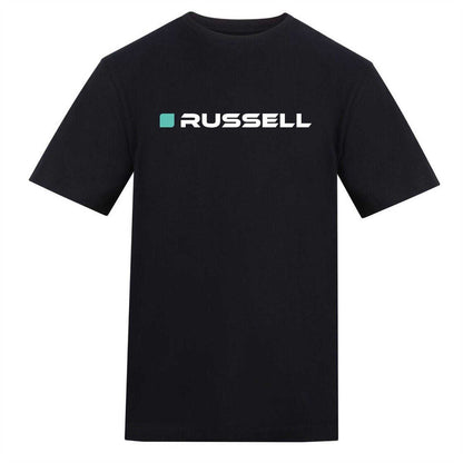 Black - Front - AWD Unisex Adult Russell Mercedes F1 T-Shirt