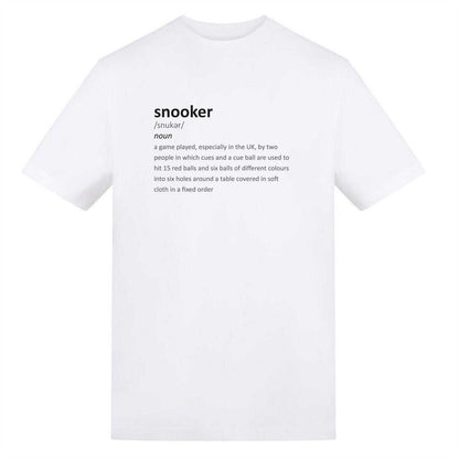 White - Front - AWD Unisex Adult Snooker Text T-Shirt