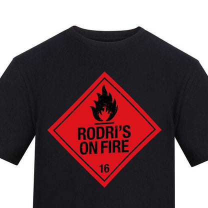 Black - Side - AWD Unisex Adult Rodri Flame T-Shirt