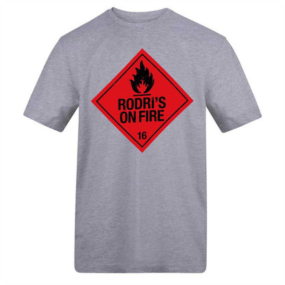 Grey - Front - AWD Unisex Adult Rodri Flame T-Shirt