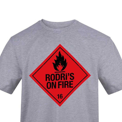 Grey - Side - AWD Unisex Adult Rodri Flame T-Shirt