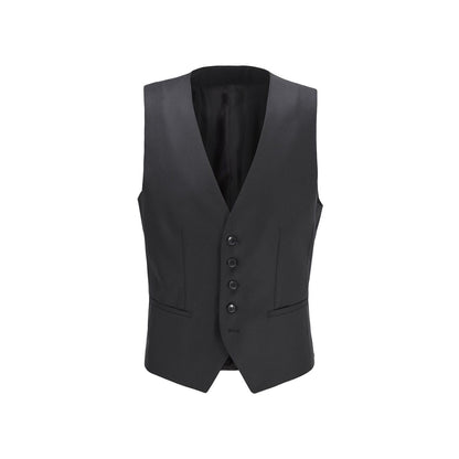 Black - Front - Boss Mens T-Harvers4 Sleeveless Waistcoat