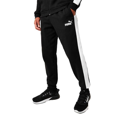 Black-White - Lifestyle - Puma Mens Clean Fleece Tracksuit Set