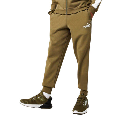 Olive-White - Lifestyle - Puma Mens Clean Fleece Tracksuit Set