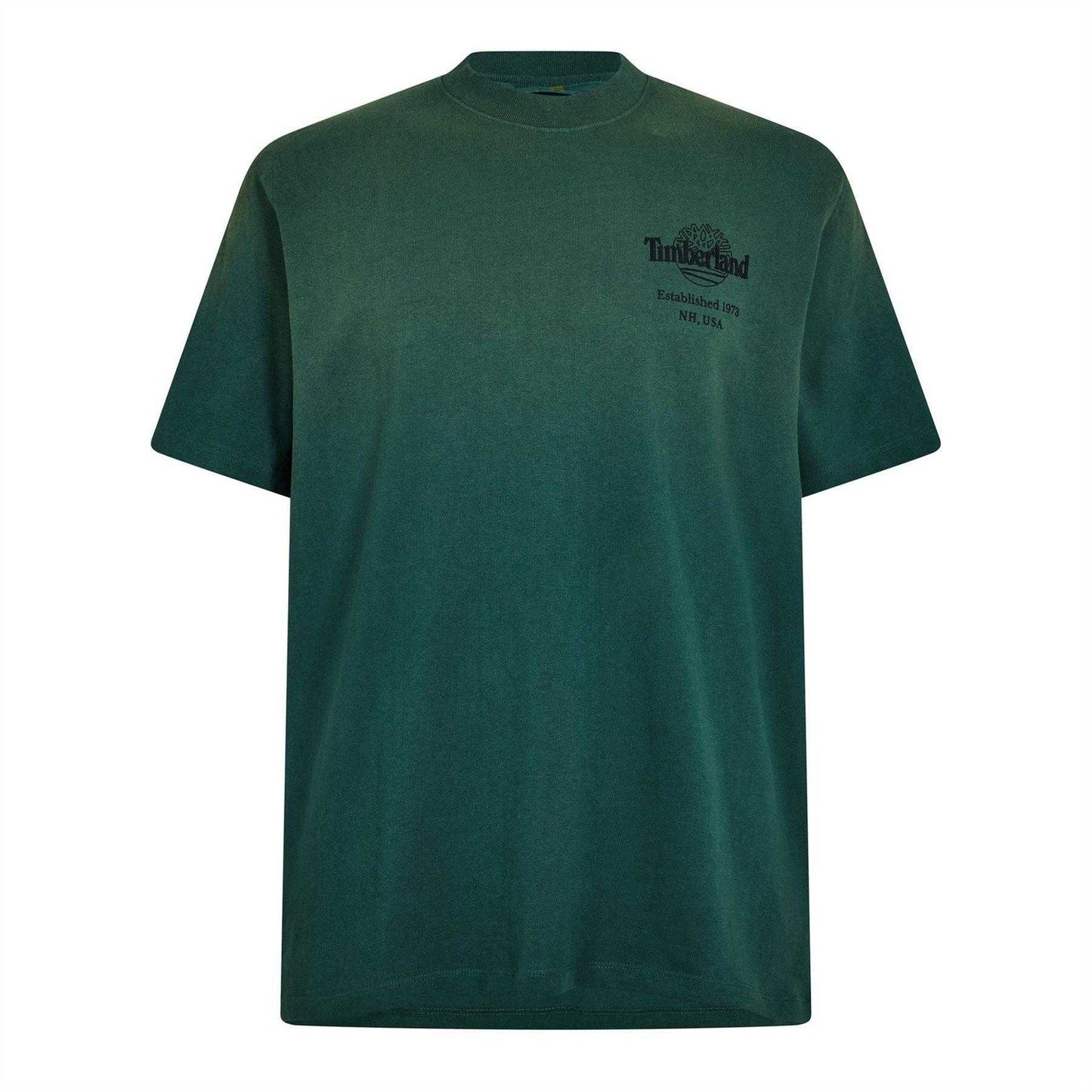 Green - Front - Timberland Mens Back Print Oversized T-Shirt