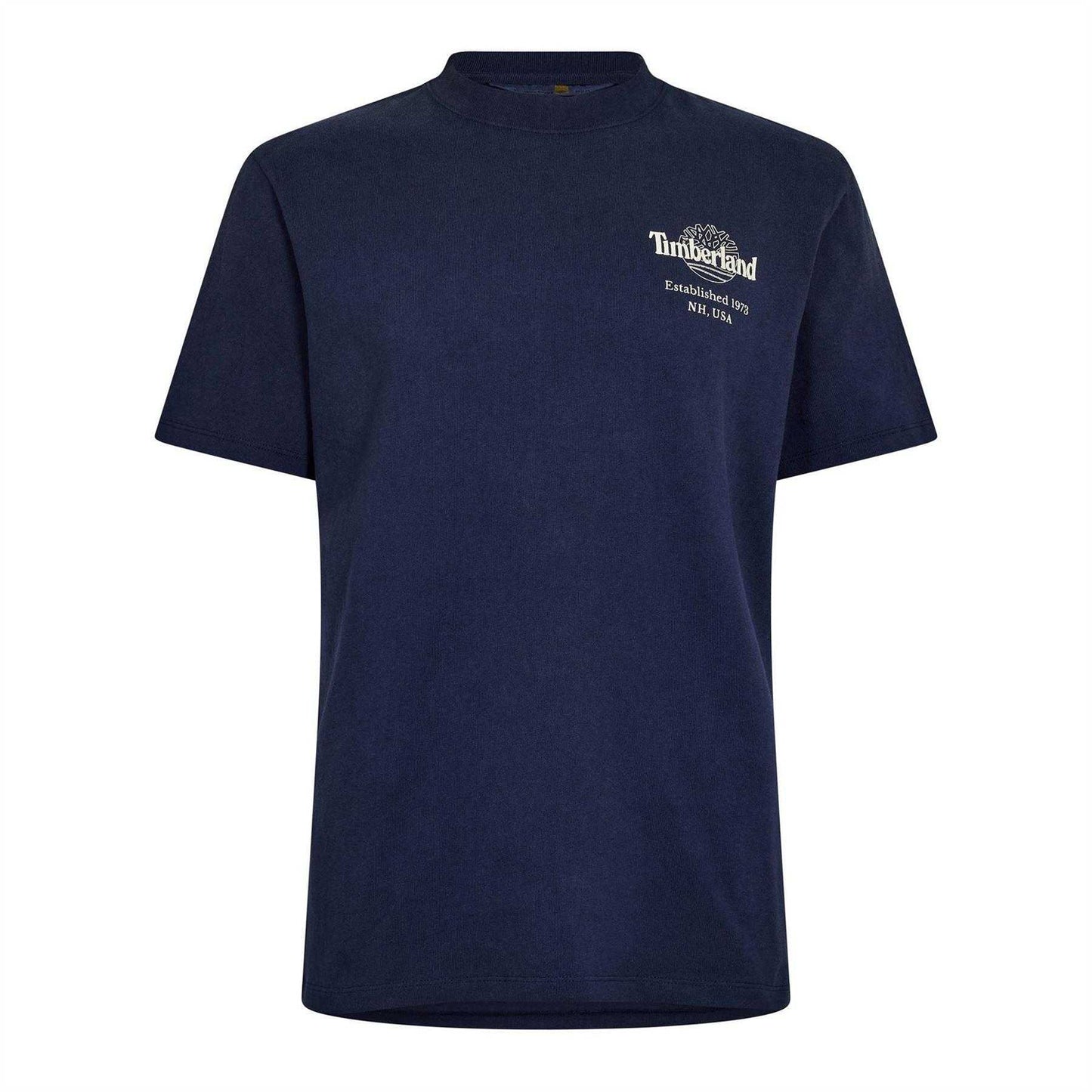 Peacoat - Front - Timberland Mens Back Print Oversized T-Shirt