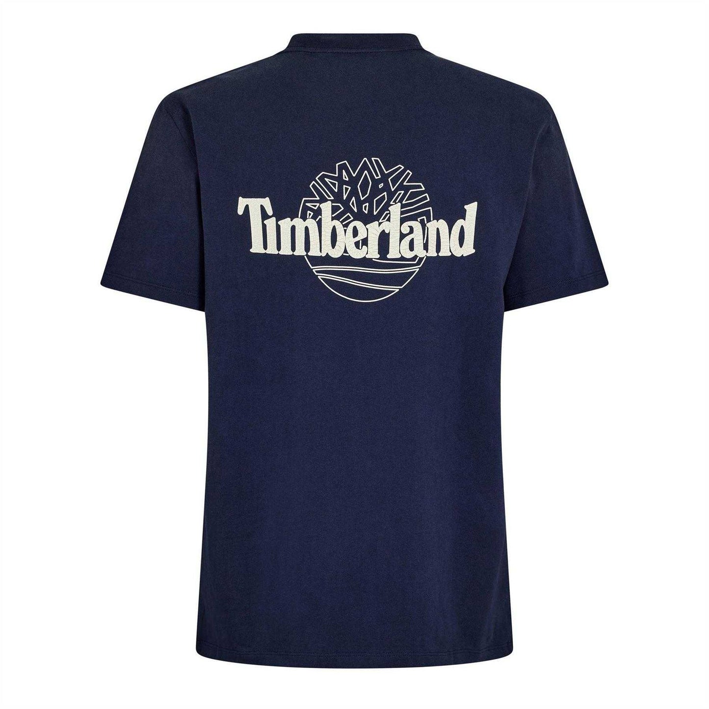 Peacoat - Back - Timberland Mens Back Print Oversized T-Shirt