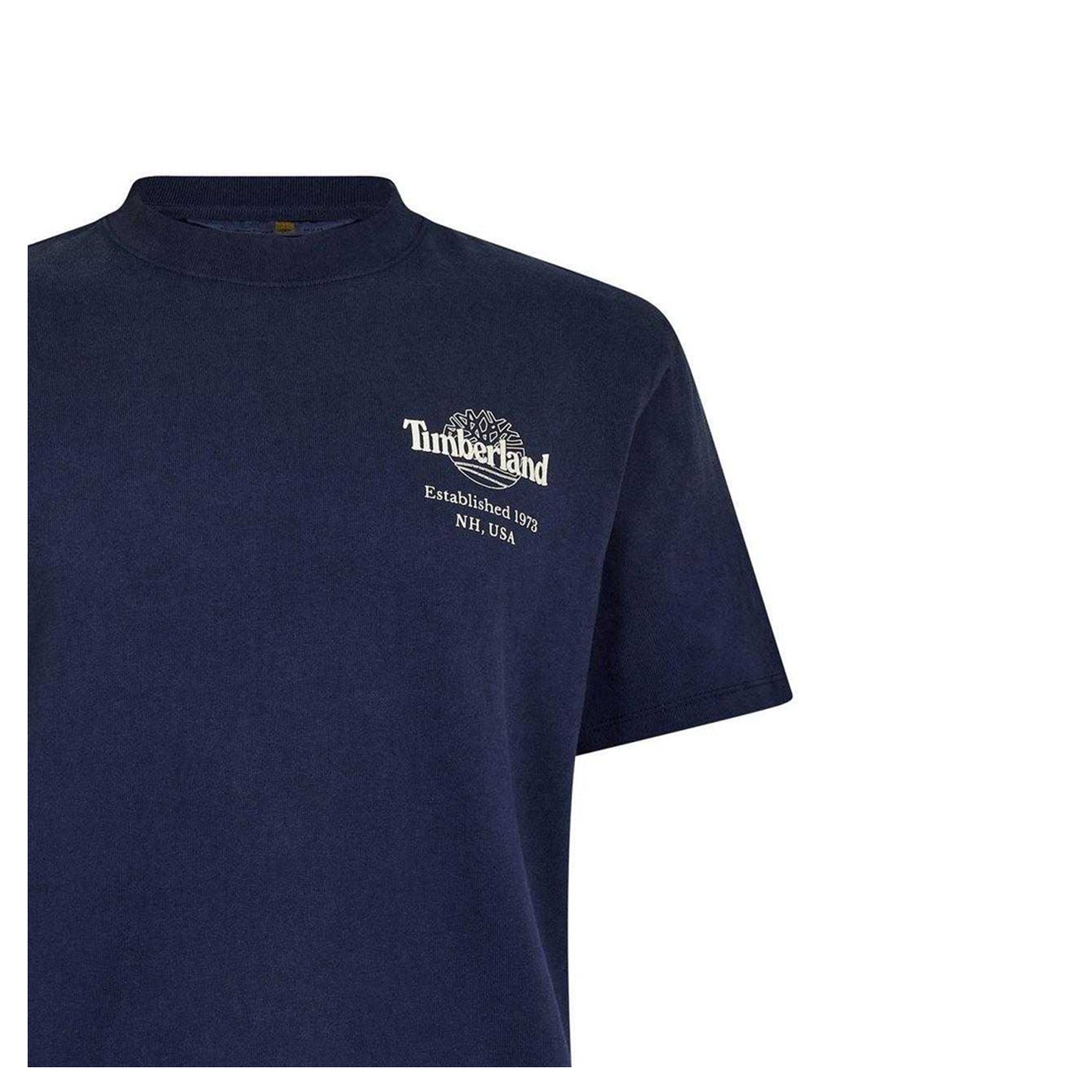Peacoat - Side - Timberland Mens Back Print Oversized T-Shirt