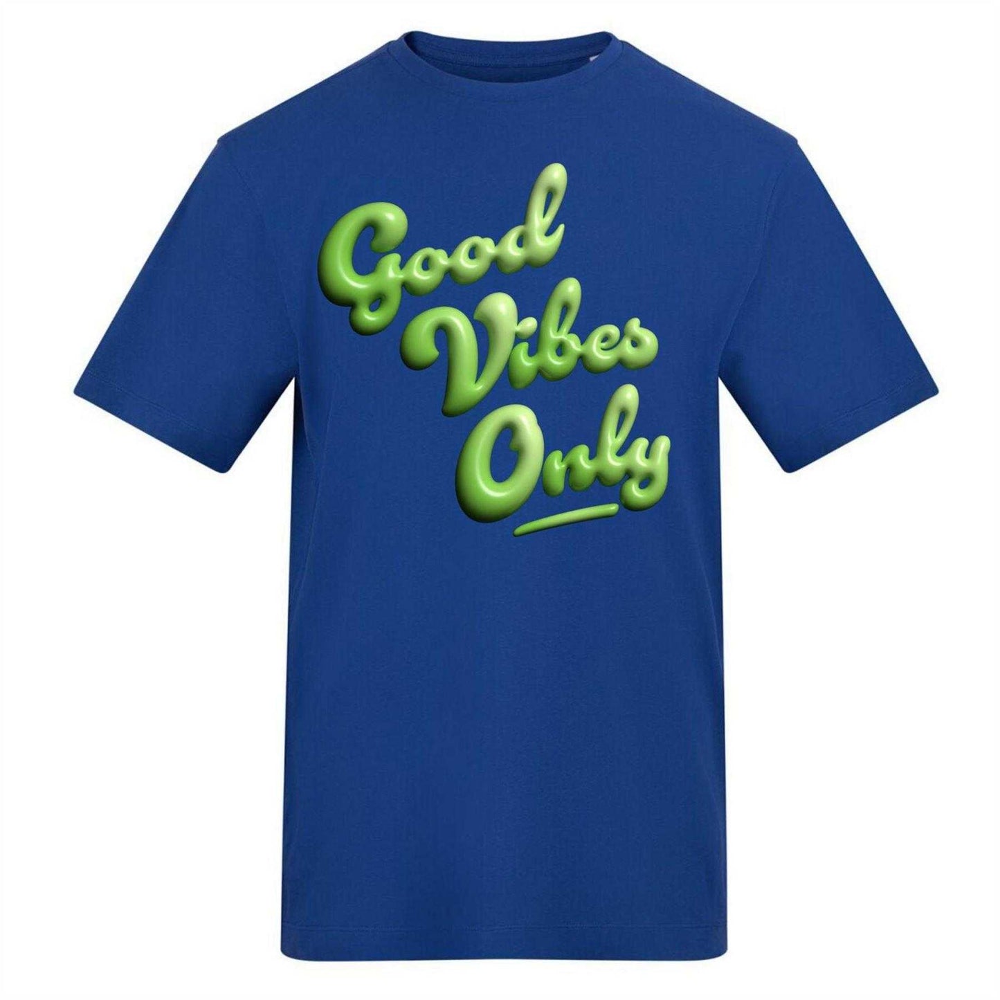 Blue - Front - AWD Mens Good Vibes Only T-Shirt