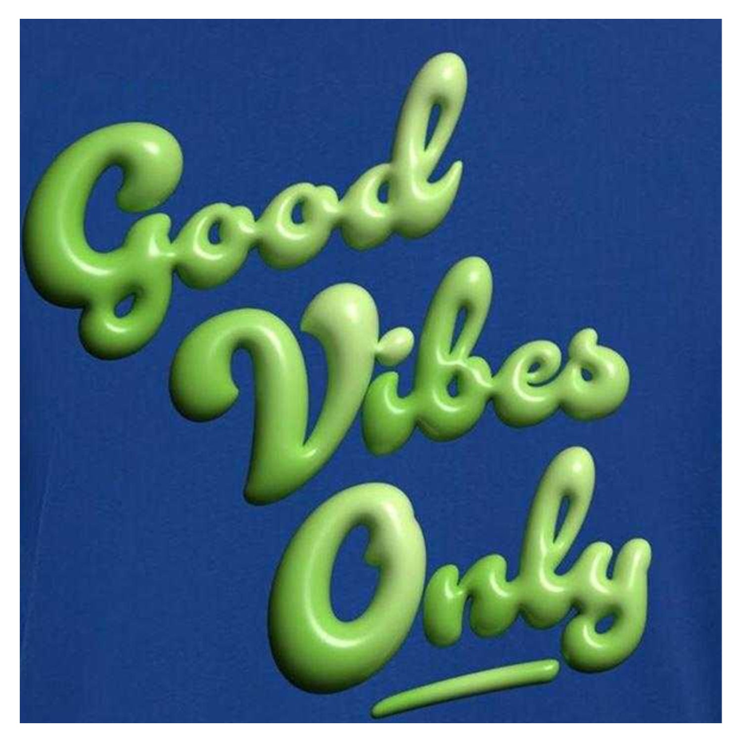 Blue - Side - AWD Mens Good Vibes Only T-Shirt