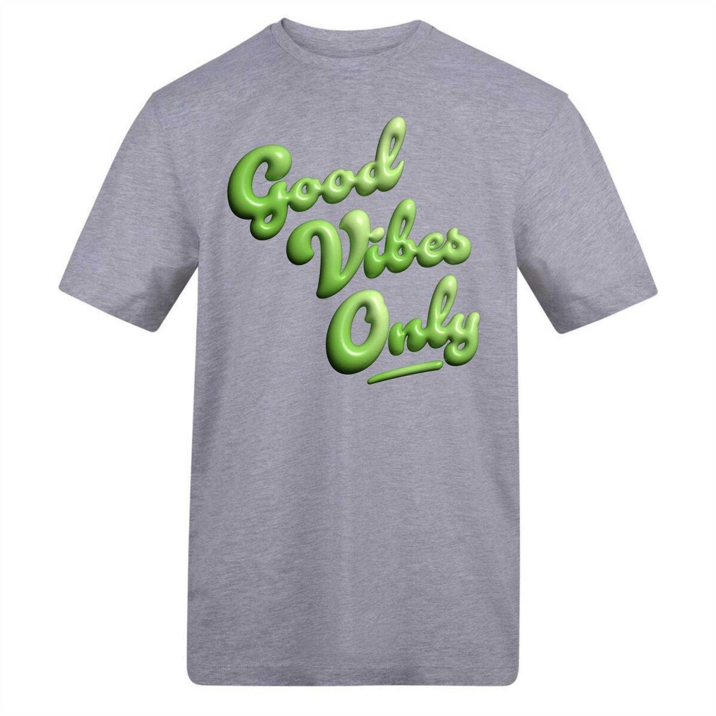 Grey - Front - AWD Mens Good Vibes Only T-Shirt