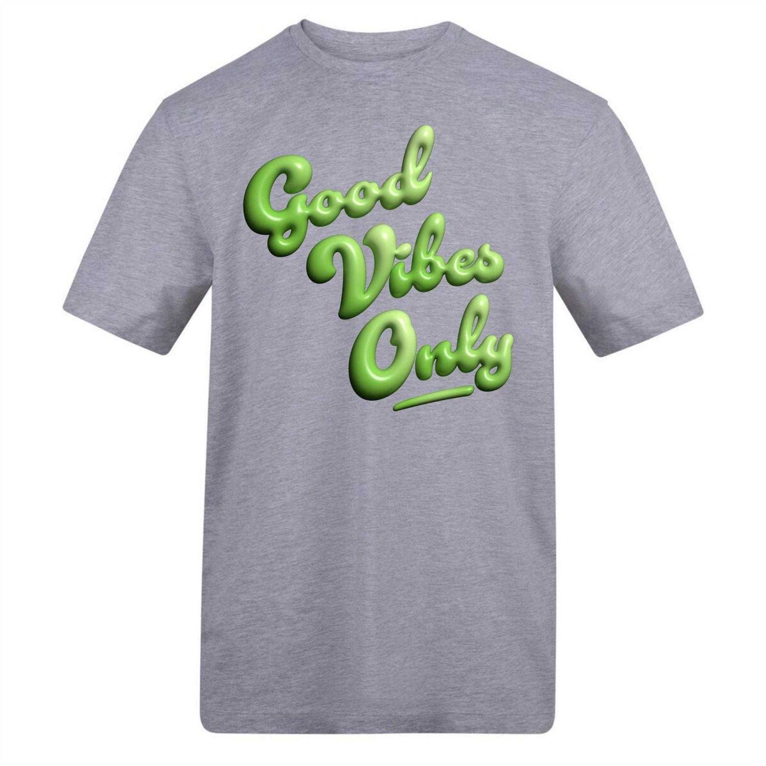 Grey - Front - AWD Mens Good Vibes Only T-Shirt
