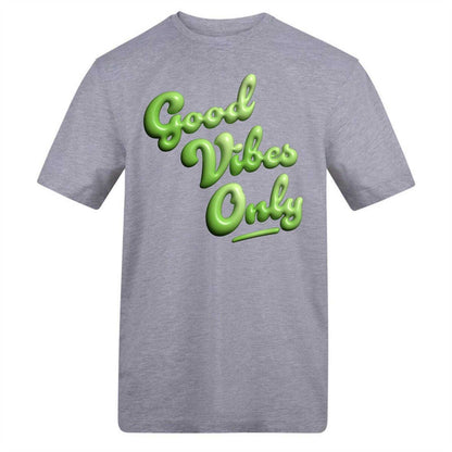 Grey - Front - AWD Mens Good Vibes Only T-Shirt