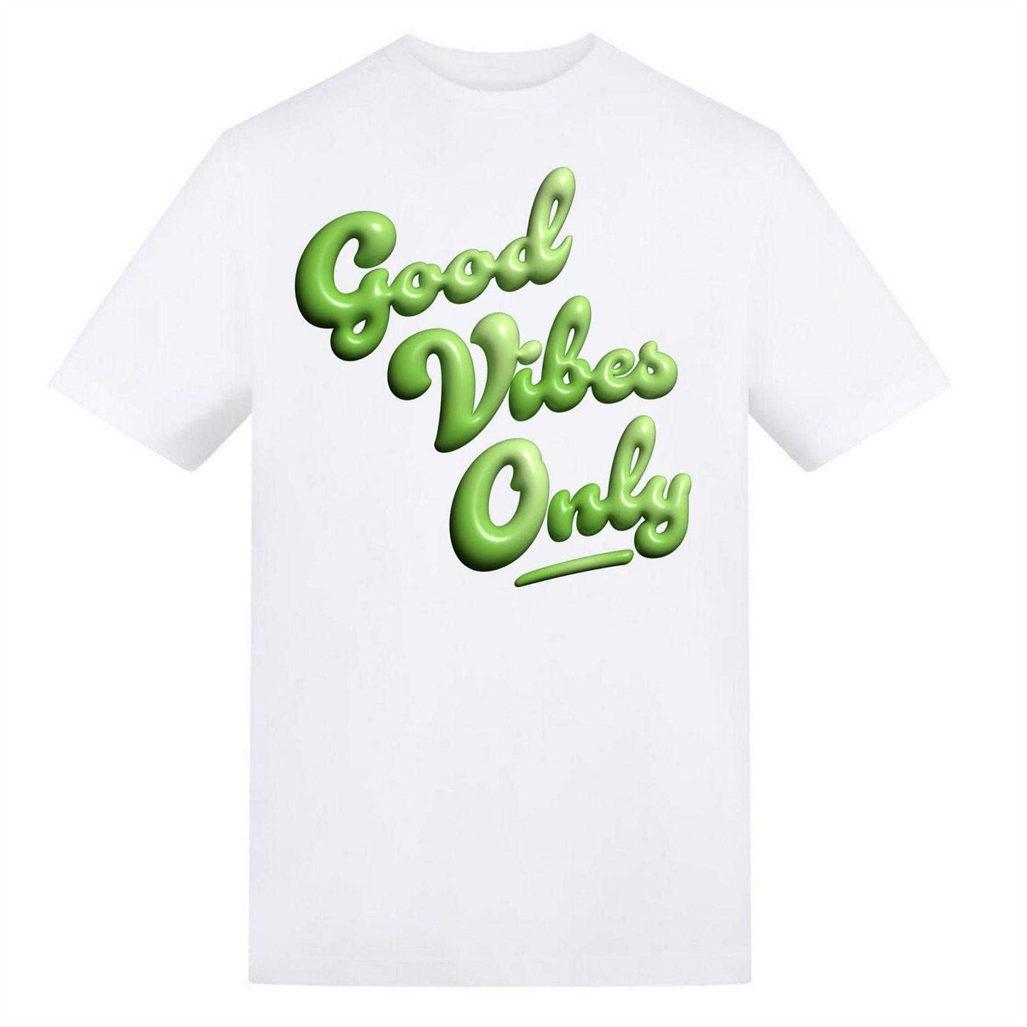 White - Front - AWD Mens Good Vibes Only T-Shirt