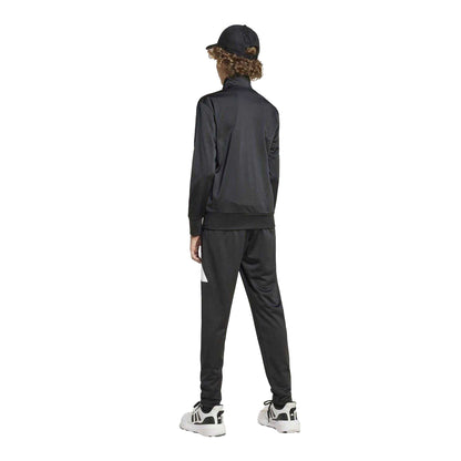 Black-White - Back - Adidas Childrens-Kids Big Logo Full Zip Regular Long-Sleeved Tracksuit