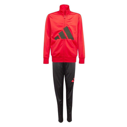 Ruby-Black - Front - Adidas Childrens-Kids Big Logo Full Zip Regular Long-Sleeved Tracksuit