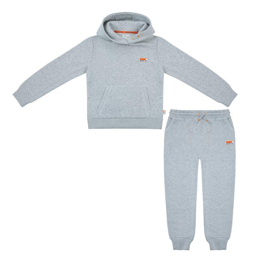 Grey Marl Marl - Front - SoulCal Childrens-Kids Overhead Hoodie And Joggers Set