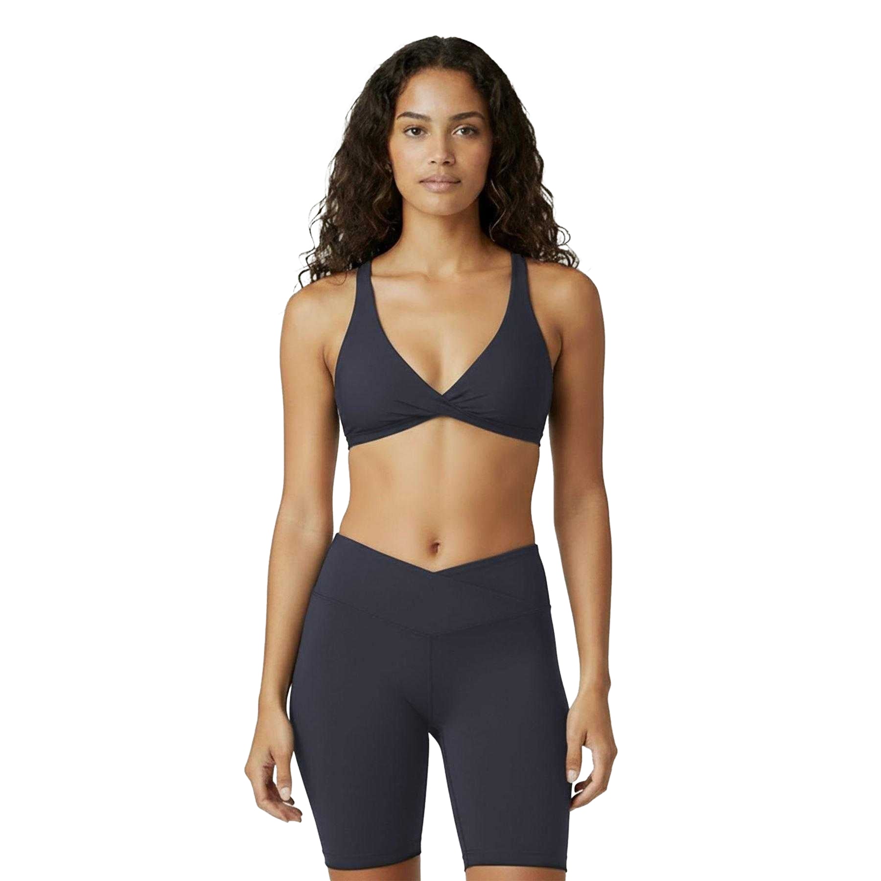 Black - Side - USA Womens-Ladies Sports Bra