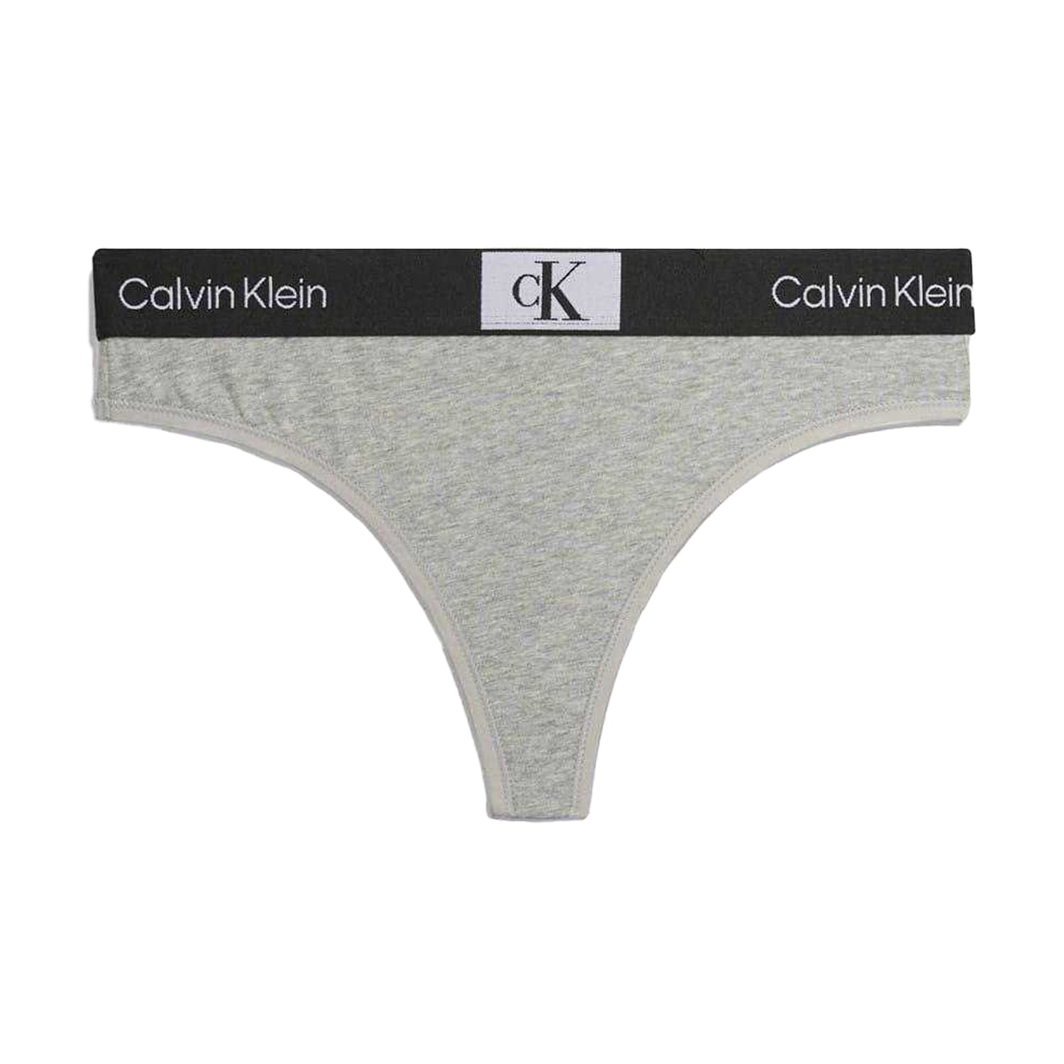 Grey Heather Heather - Front - Calvin Klein Womens-Ladies Organic Cotton Thong