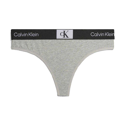 Grey Heather Heather - Front - Calvin Klein Womens-Ladies Organic Cotton Thong