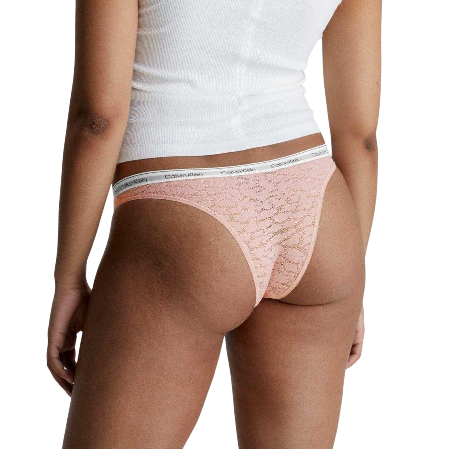 Leopard - Back - Calvin Klein Womens-Ladies Nylon Brazilian Briefs