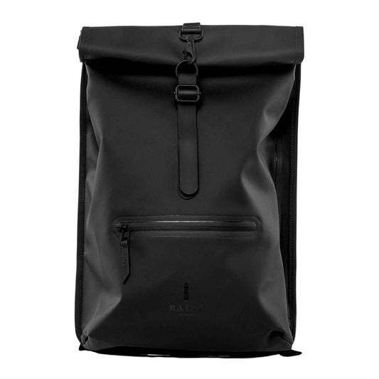 Black - Front - Rains Plain Waterproof Cycling Rucksack