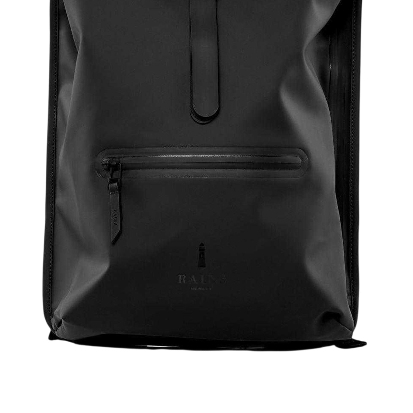 Black - Side - Rains Plain Waterproof Cycling Rucksack