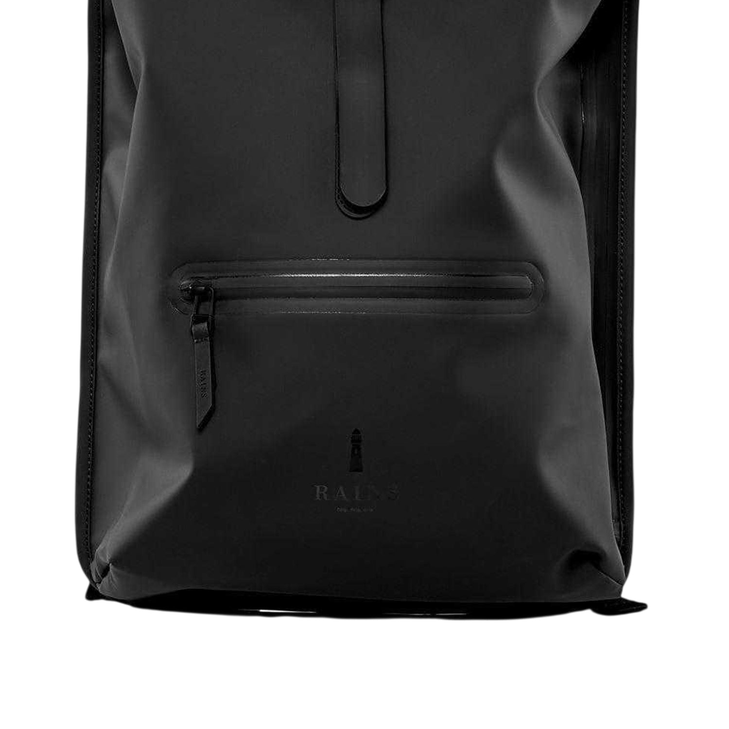 Black - Side - Rains Plain Waterproof Cycling Rucksack