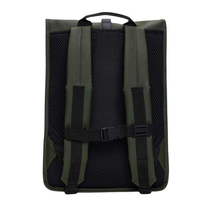 Green - Back - Rains Plain Waterproof Cycling Rucksack