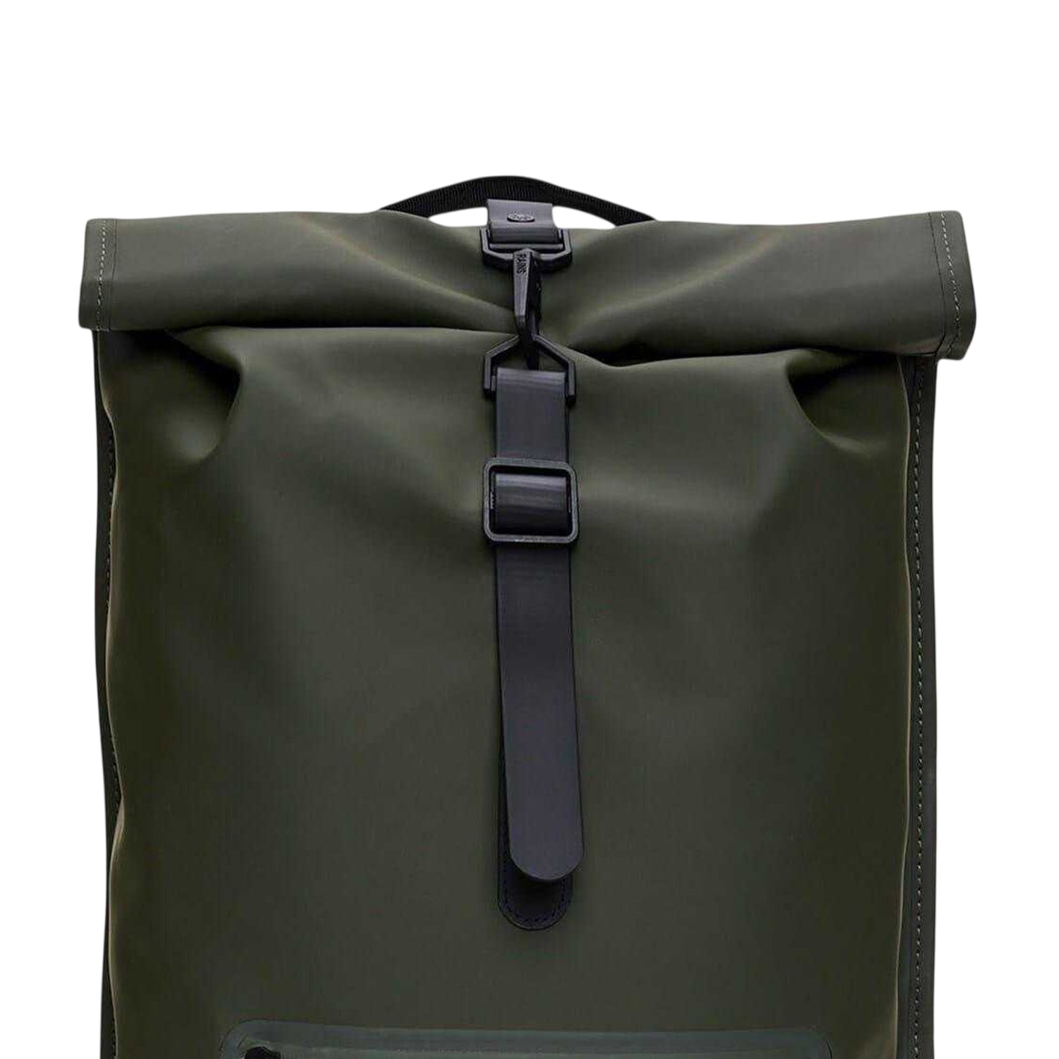 Green - Side - Rains Plain Waterproof Cycling Rucksack