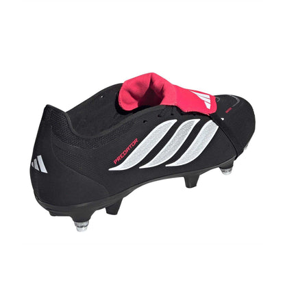 Black-Red - Back - Adidas Mens League Fold Over Folded Tongue Soft Ground Football Boots