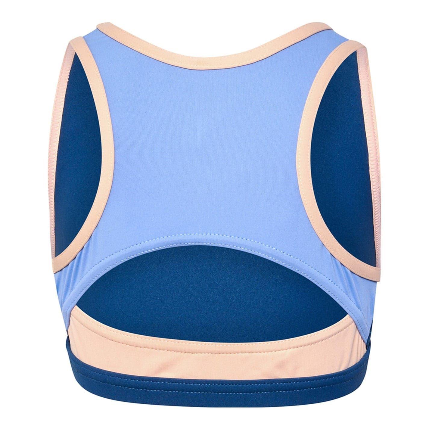 Dark Denim - Back - Hummel Girls Colour Block Two-Piece Swimsuit