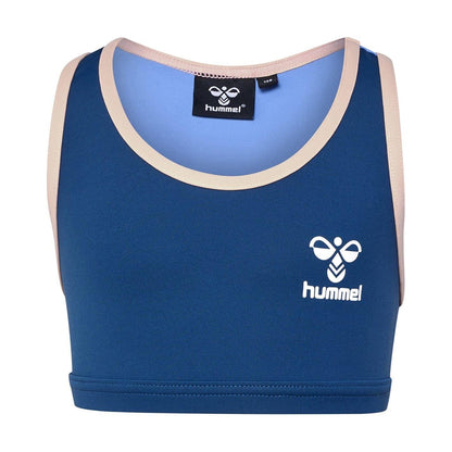 Dark Denim - Side - Hummel Girls Colour Block Two-Piece Swimsuit