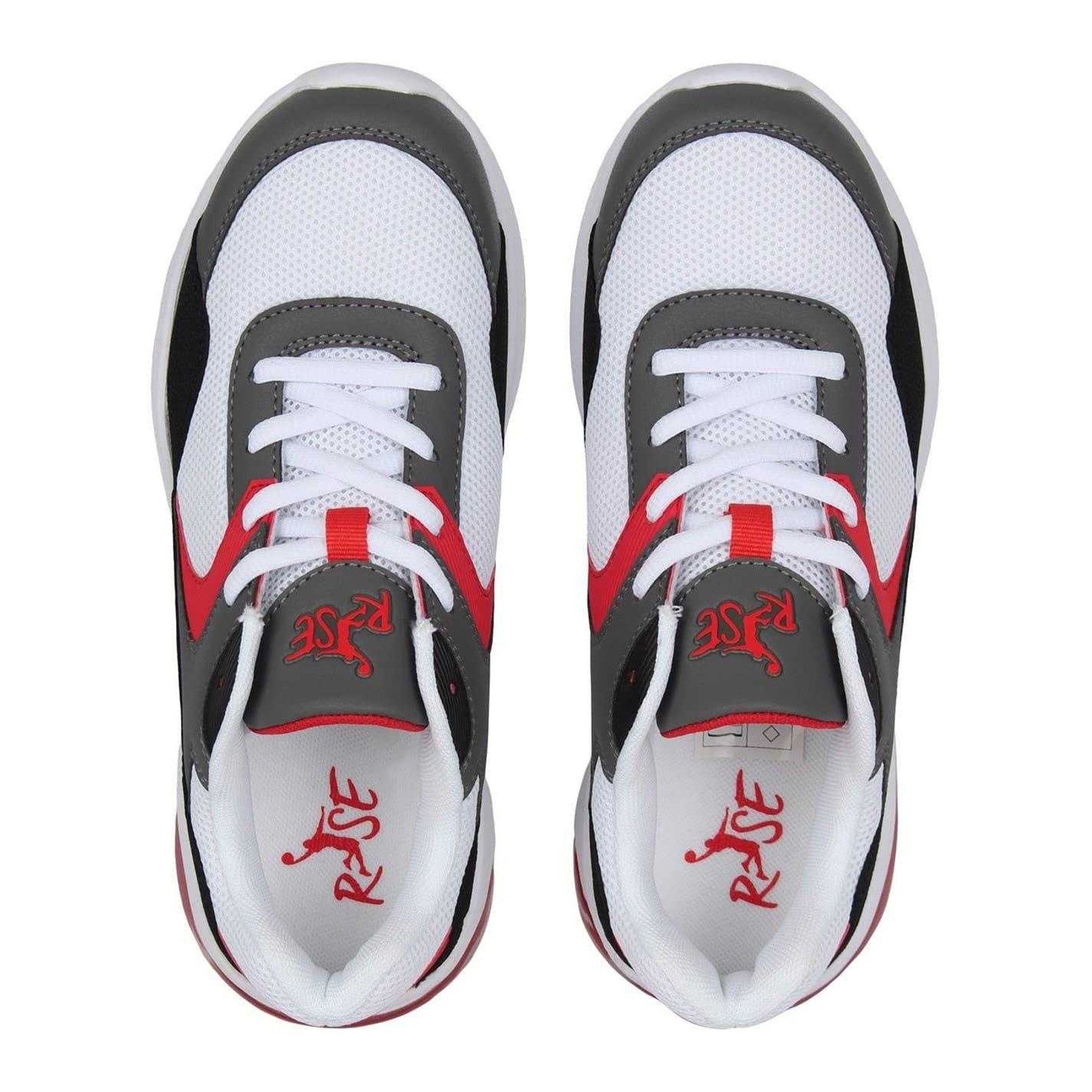 White-Red - Lifestyle - Rise Childrens-Kids Dispatch Trainers