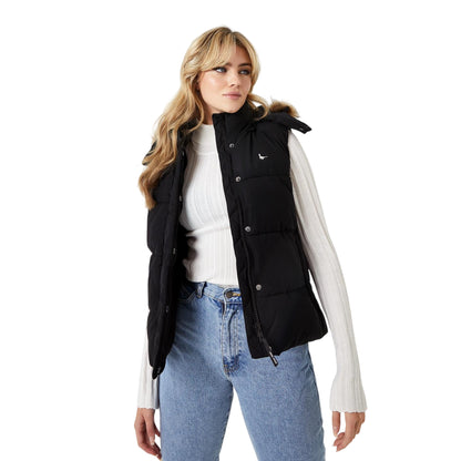 Black - Lifestyle - Jack Wills Womens-Ladies Sleeveless Puffer Jacket