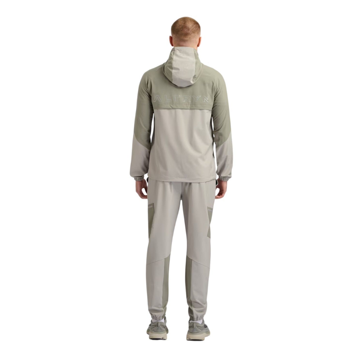 Grey Marl - Back - ALTRYN Mens Wooderson Performance Jacket