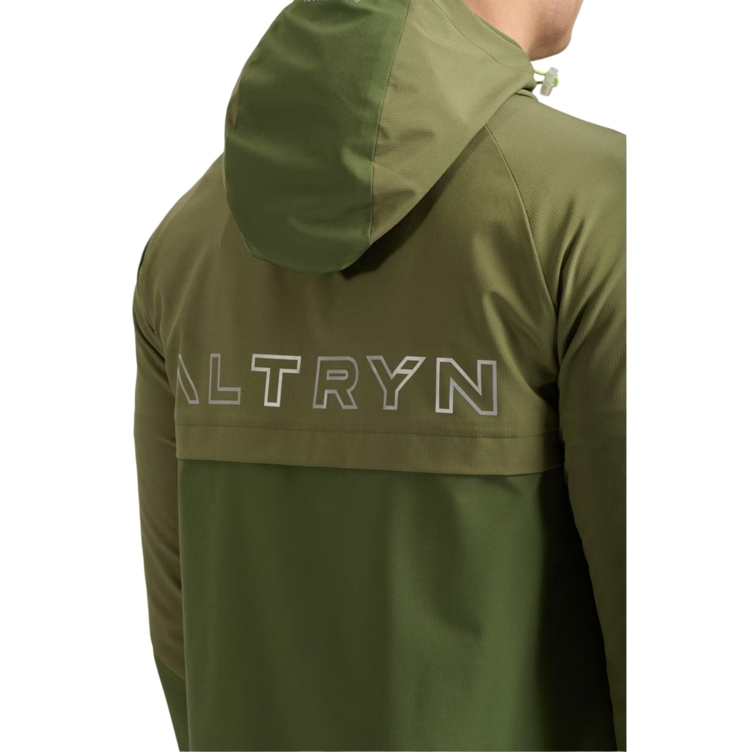 Khaki Green Marl - Back - ALTRYN Mens Wooderson Performance Jacket