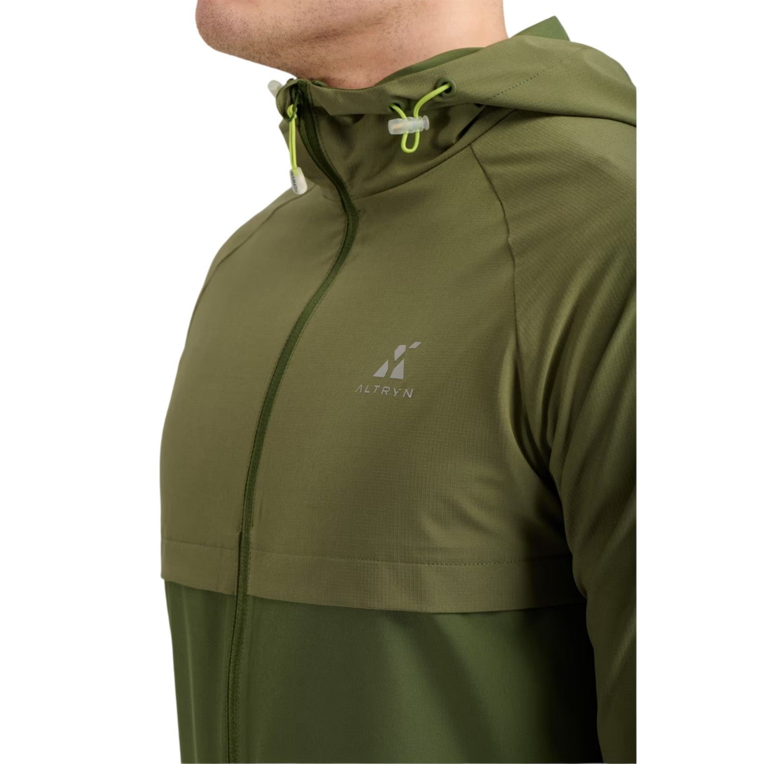 Khaki Green Marl - Side - ALTRYN Mens Wooderson Performance Jacket