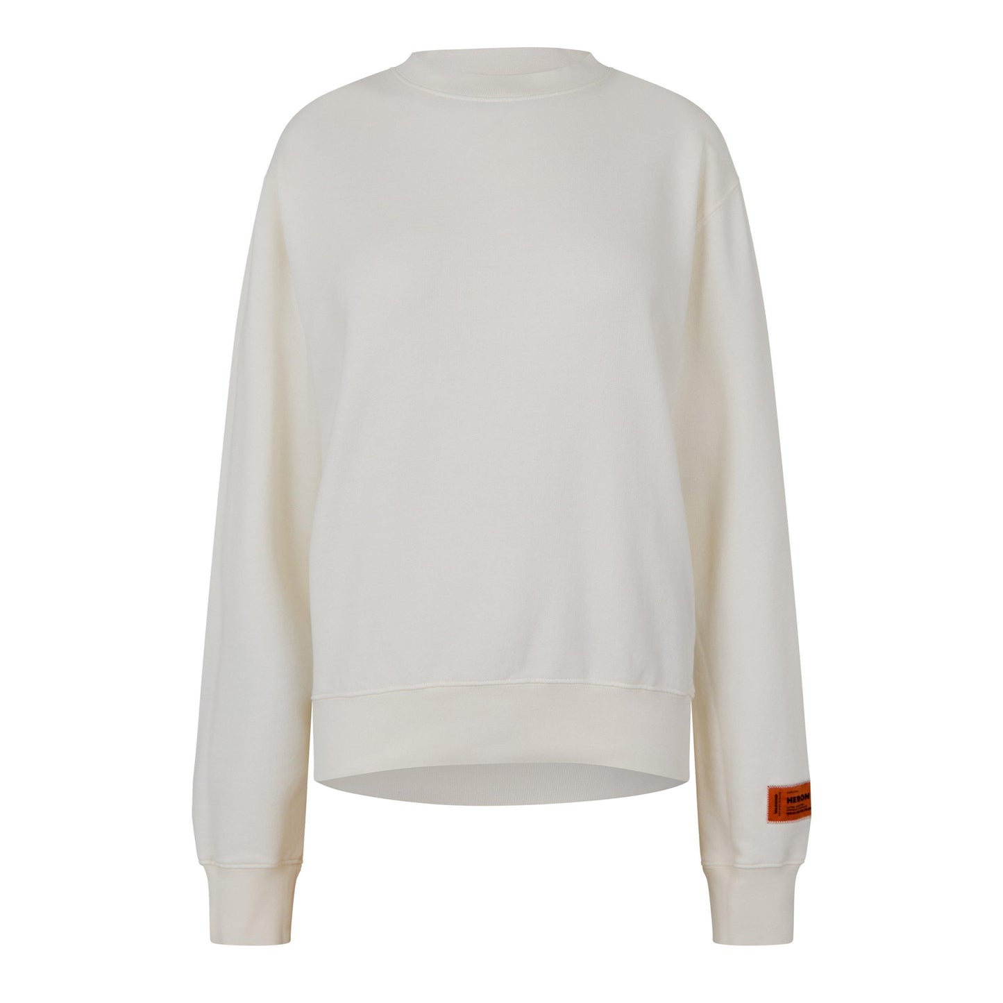 White - Front - Heron Preston Womens-Ladies Logo Recycled Cotton Crew Neck Sweatshirt