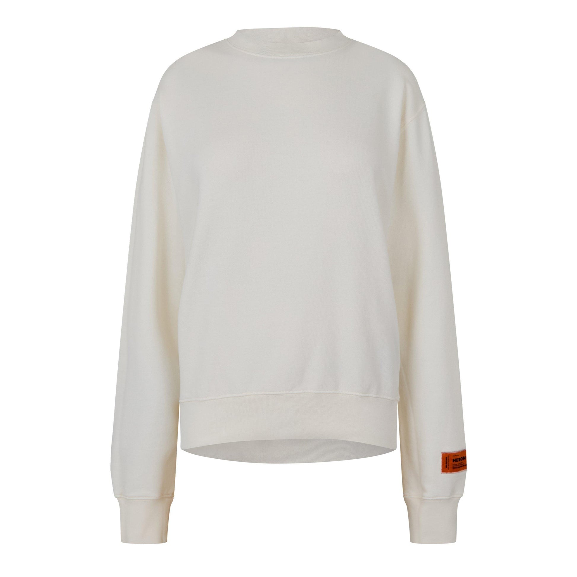 White - Front - Heron Preston Womens-Ladies Logo Recycled Cotton Crew Neck Sweatshirt