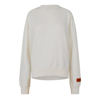 White - Front - Heron Preston Womens-Ladies Logo Recycled Cotton Crew Neck Sweatshirt