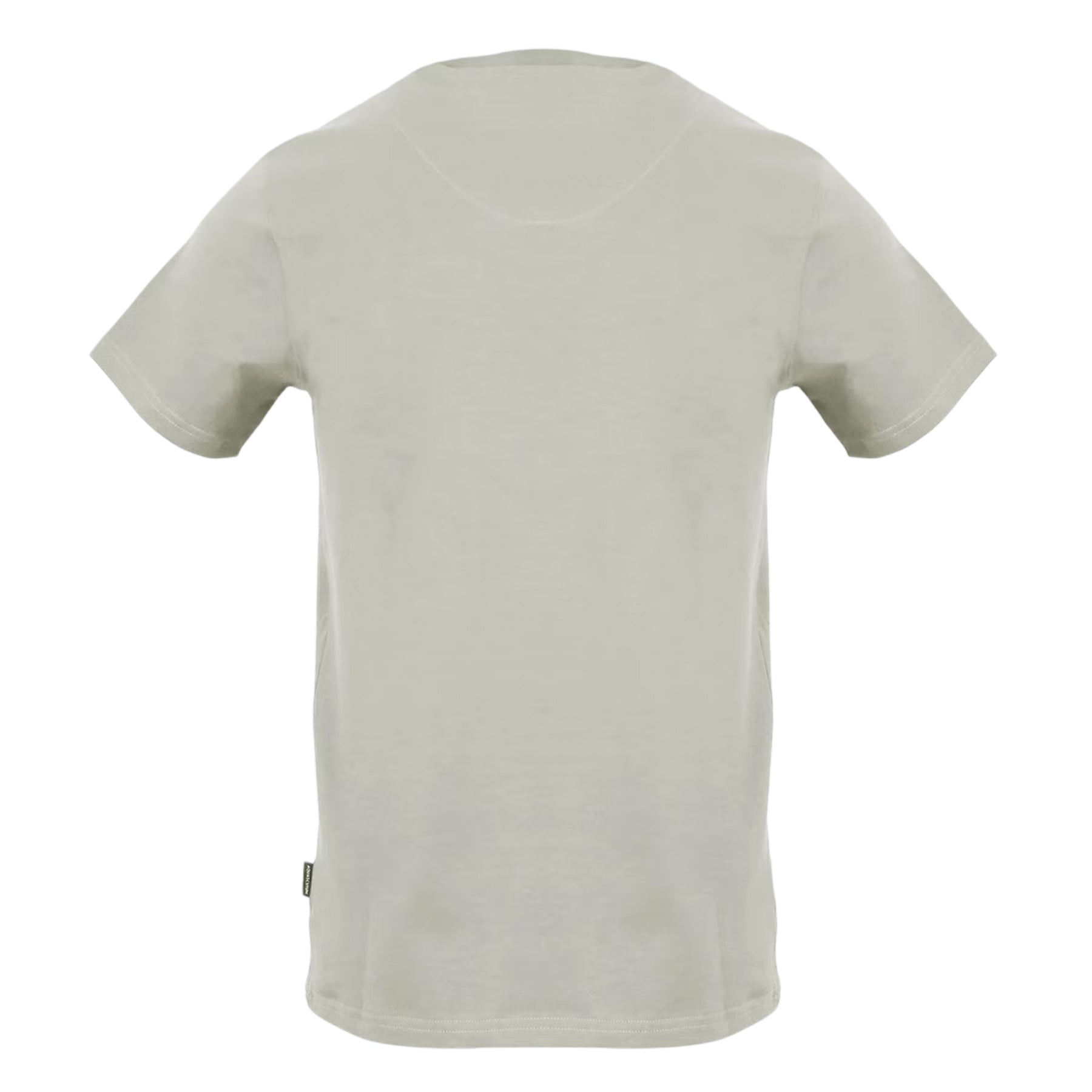 Grey - Back - Aquascutum Mens Embroidered Logo T-Shirt