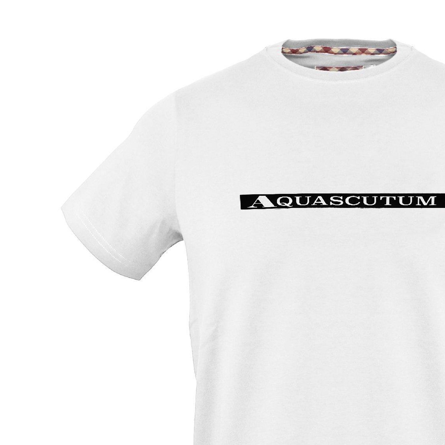 White - Side - Aquascutum Mens Box Logo T-Shirt